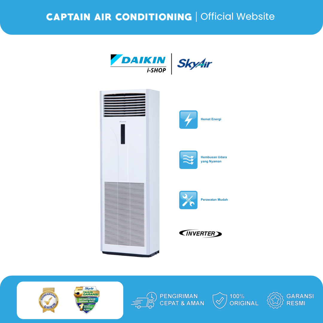 Daikin AC Floor Standing SkyAir Inverter FVFC-85 3.5 PK (1 Phase) - Wired