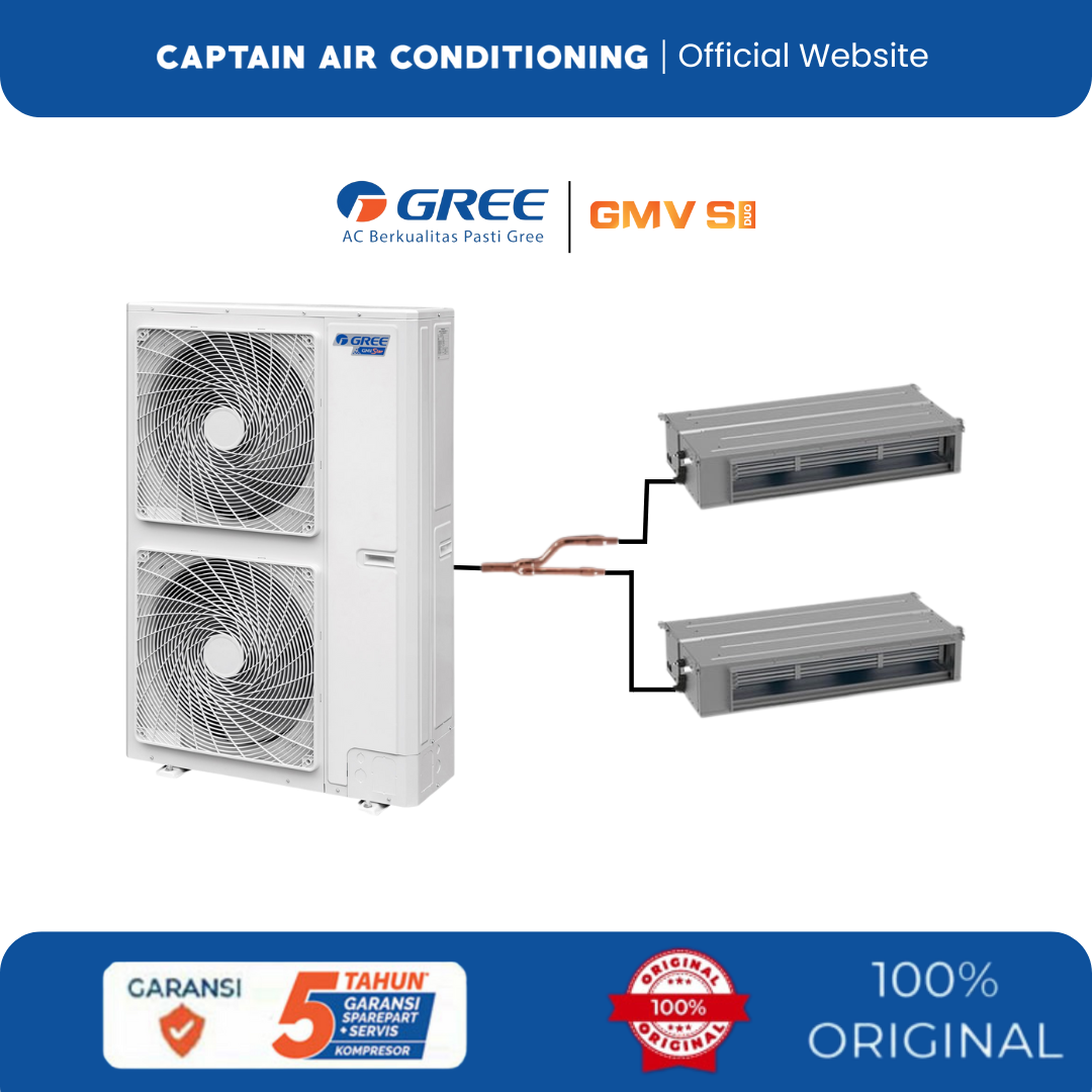 GREE AC GMV S Duo Connection 5 PK Inverter (Duct - Duct)