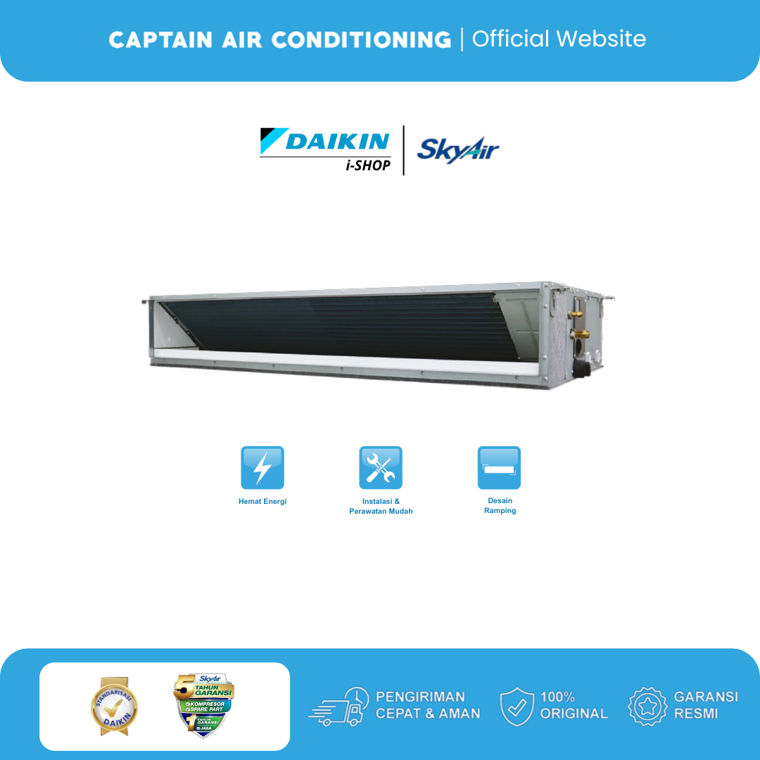 DAIKIN AC Duct Middle Static SkyAir FDMC-140 6 PK (3 Phase) - Wireless