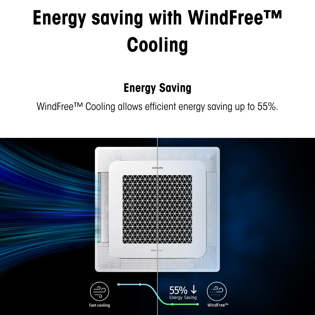 SAMSUNG AC Cassette WindFree (4-way Flow) Inverter AC071FE4D 3 PK (1 Phase)