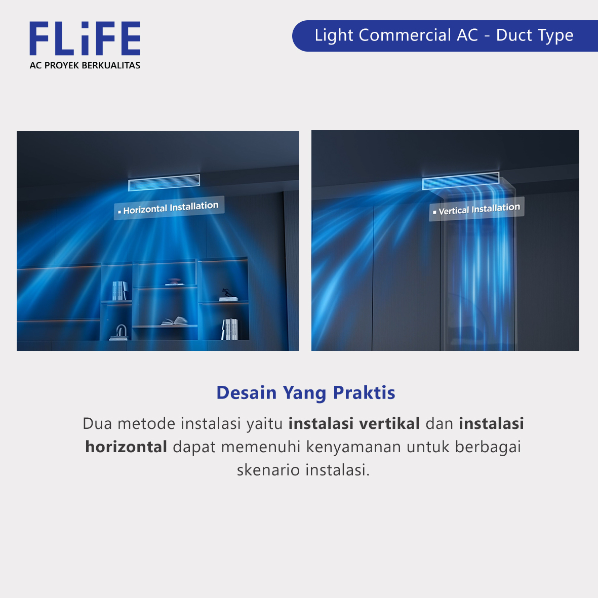 FLIFE AC Split Duct FLC-18DHP (1 Phase) 2 PK