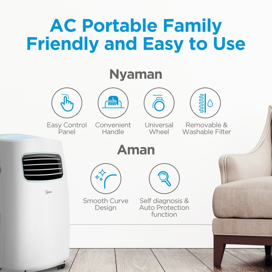 MIDEA AC Portable MPF-09CRN 1 PK