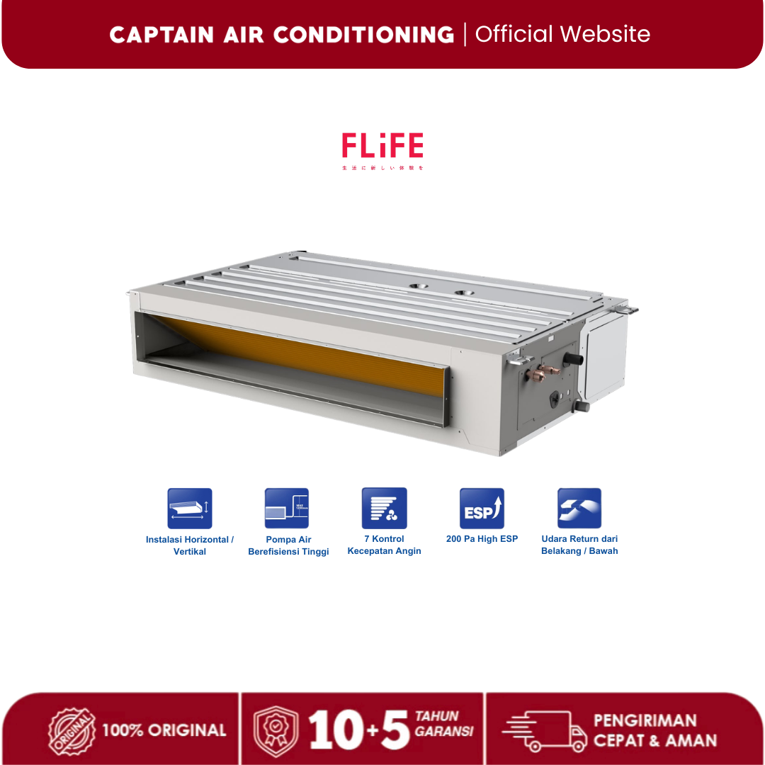 FLIFE AC Split Duct FLC-18DHP (1 Phase) 2 PK
