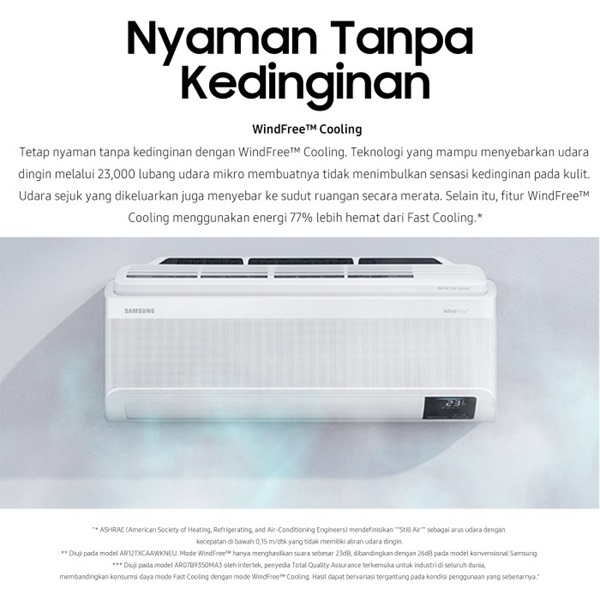SAMSUNG AC Split AR10CYKAAWKNSE 1 PK WindFree Ultra Inverter