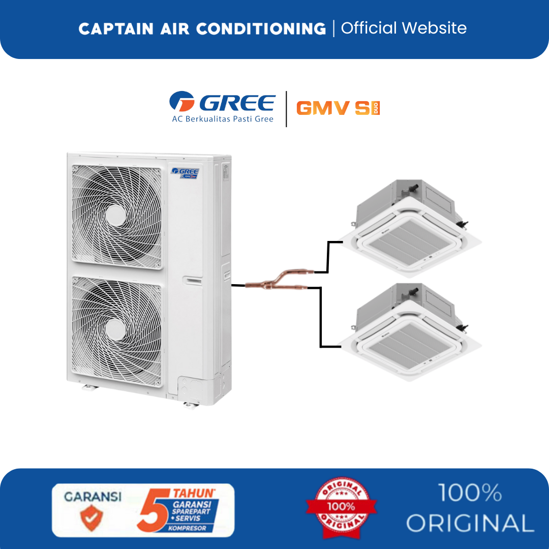 GREE AC GMV S Duo Connection 5 PK Inverter (Cassette - Cassette)