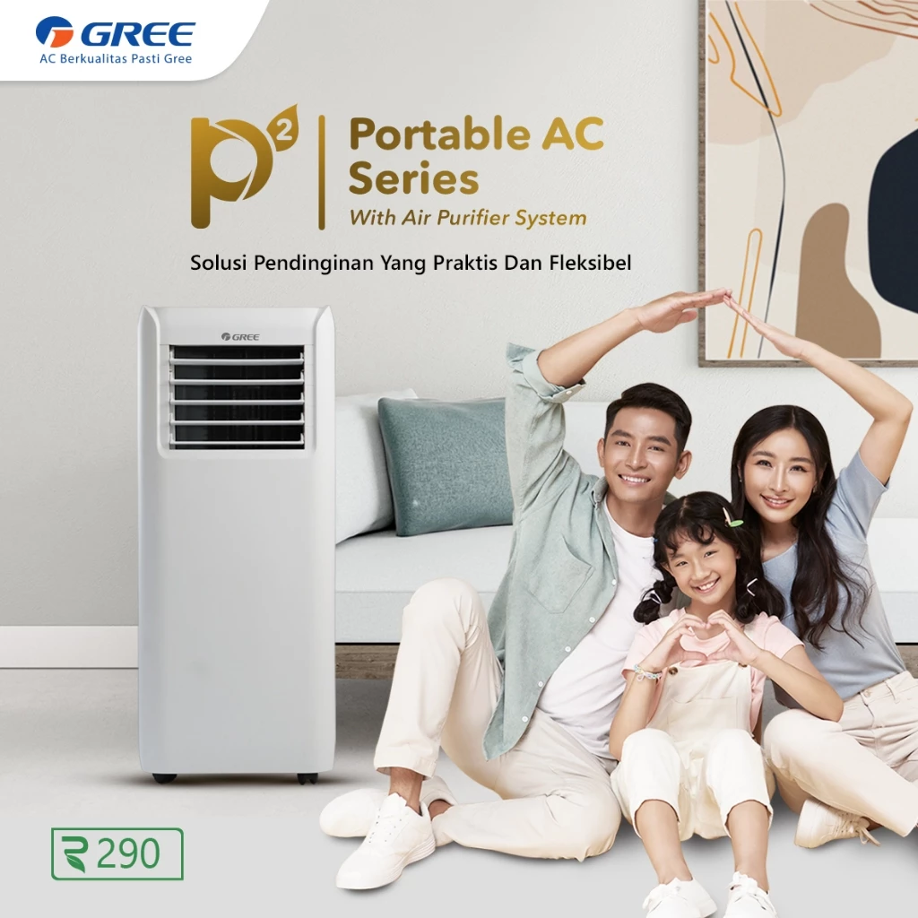 GREE AC Portable GPC-09P2 1 PK with Air Purifier system