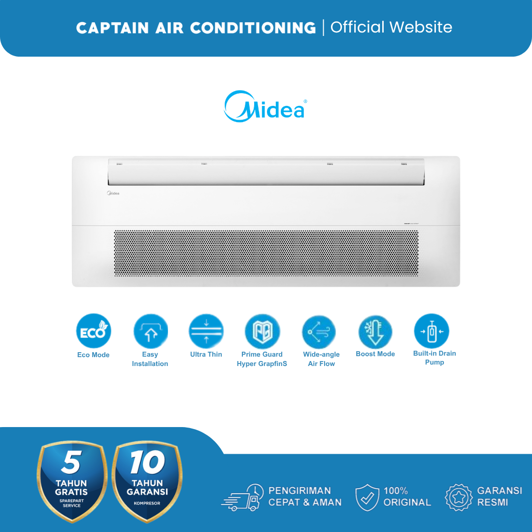 MIDEA AC Cassette (1-way Flow) Inverter MCUCE-12CRFN 1.5 PK