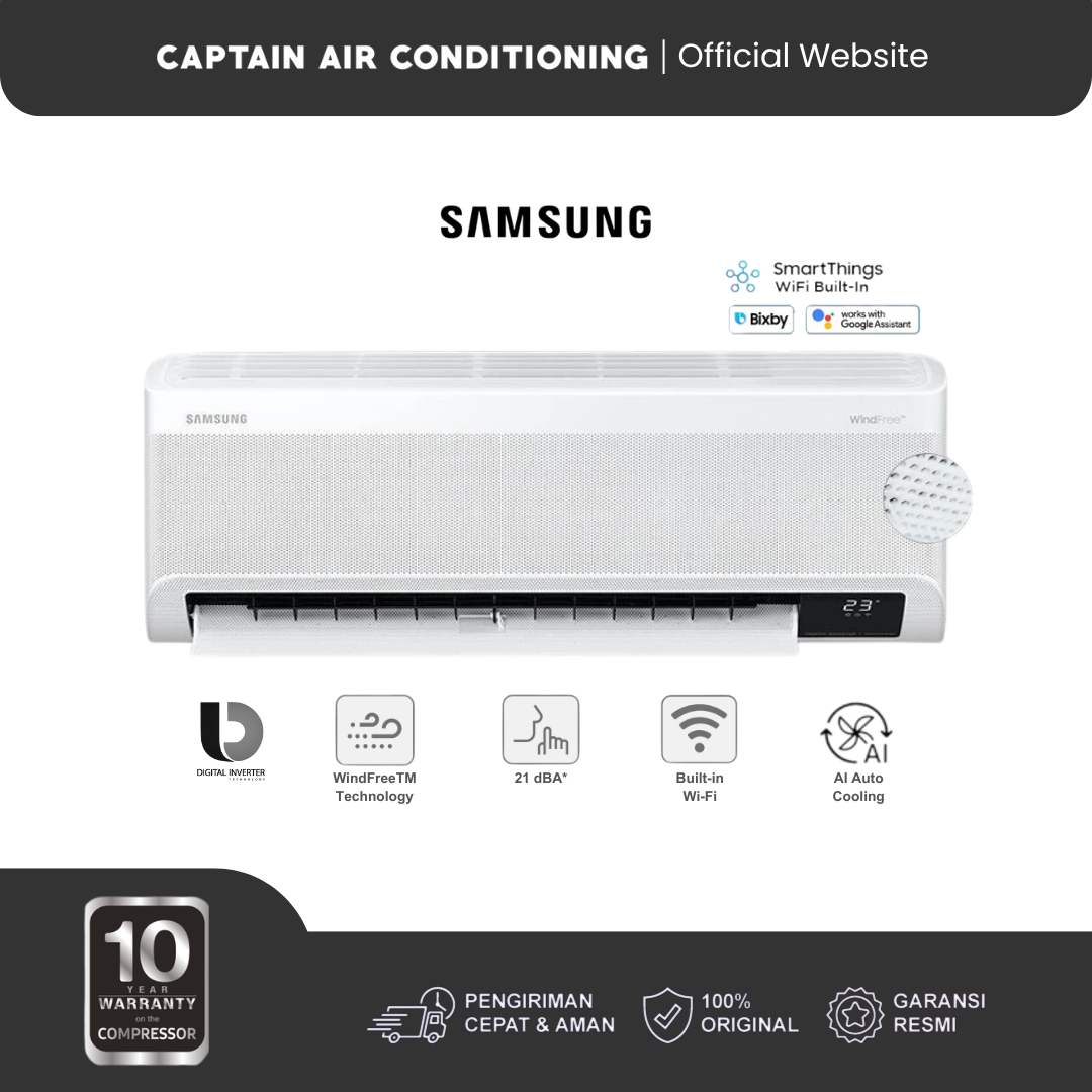 SAMSUNG AC Split AR18BYFANWKNSE 2 PK WindFree Lite Inverter