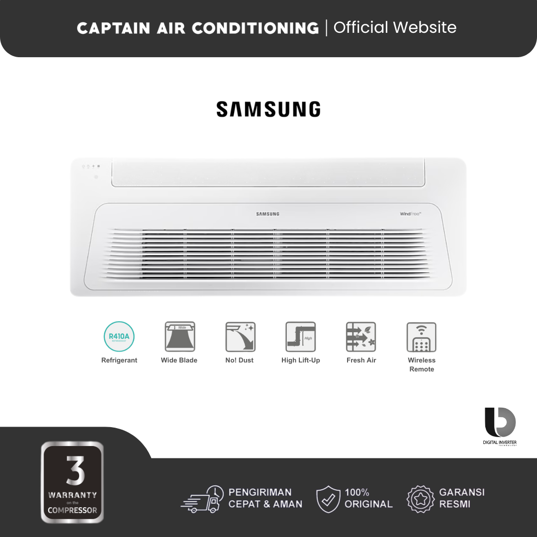SAMSUNG AC Cassette WindFree (1-way Flow) Inverter AC026FE1D 1 PK (1 Phase)
