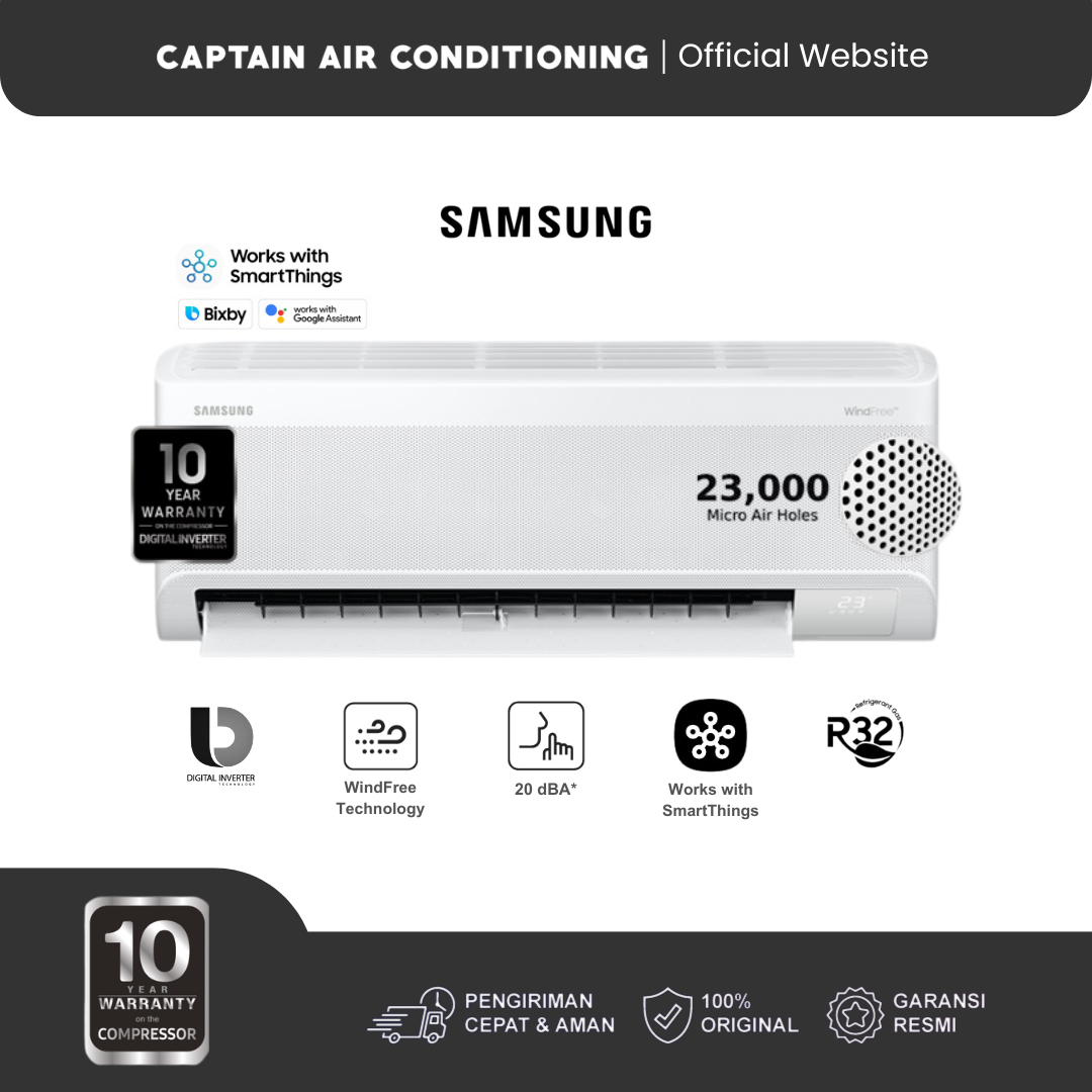 SAMSUNG AC Split AR60H13D1LWNSE 1.5 PK Neo WindFree Lite Inverter