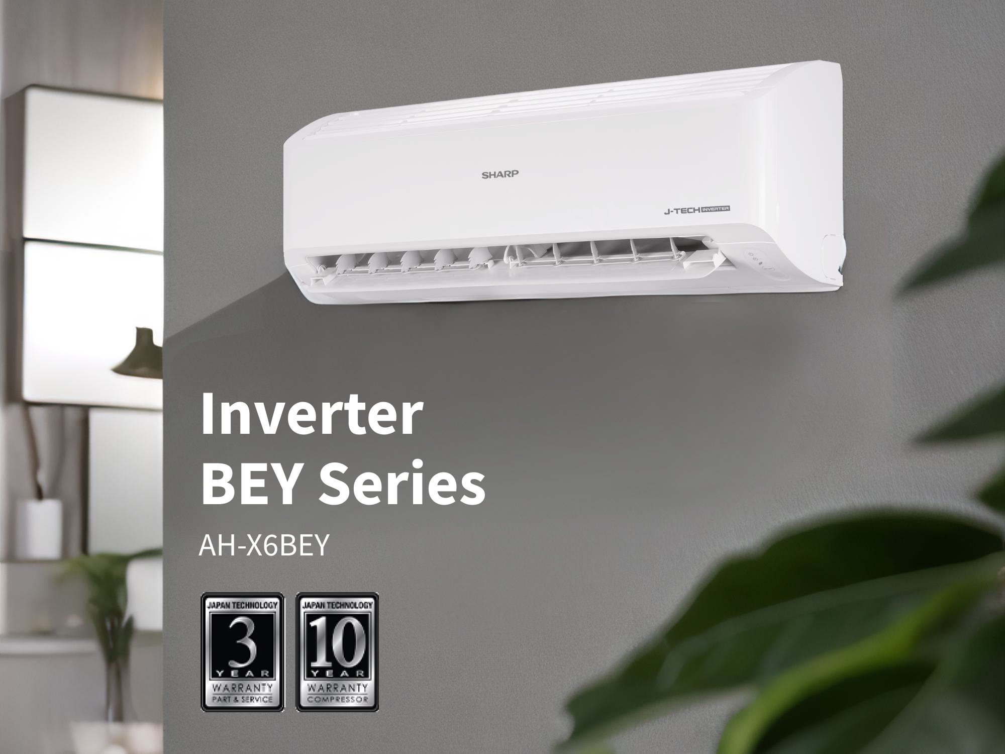 SHARP AC Split AH-X10BEY 1 PK Inverter