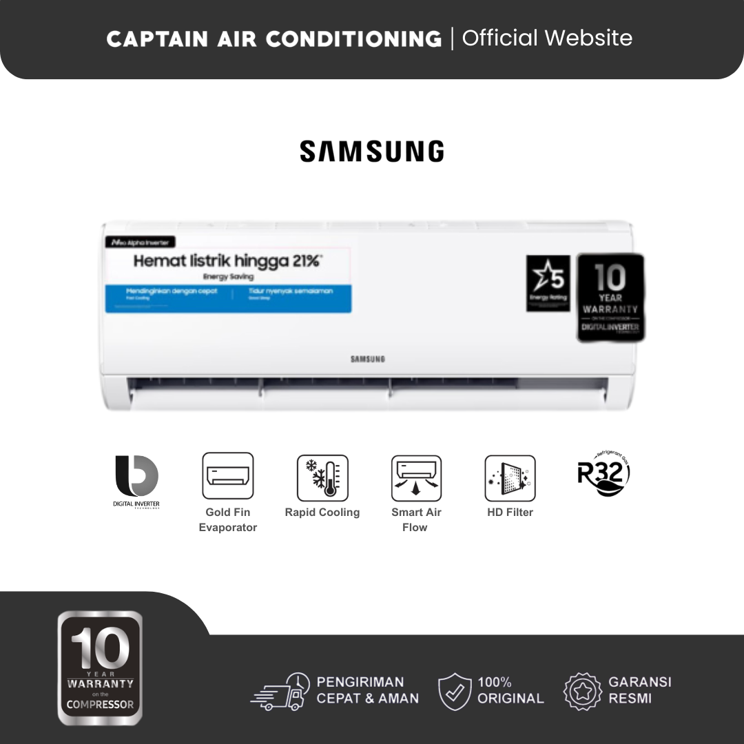 SAMSUNG AC Split AR40F12D0AMNSE 1.5 PK Neo Alpha Inverter