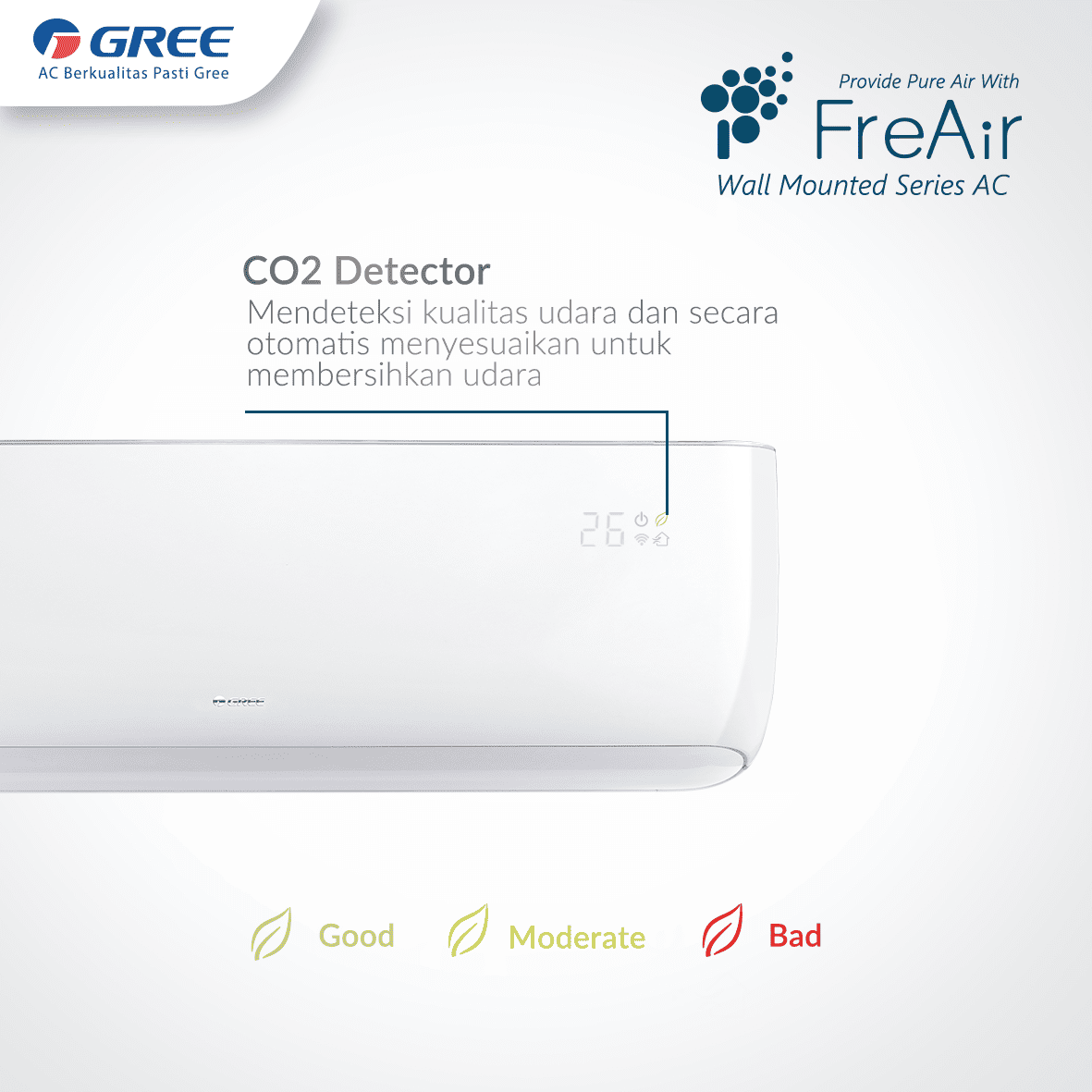 GREE AC Split GWC-09FREAIR 1 PK Inverter with Air Purifier system