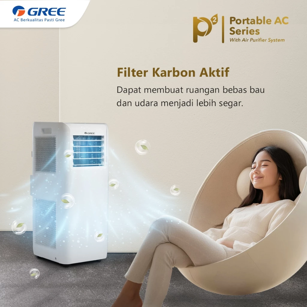 GREE AC Portable GPC-05P2 1/2 PK with Air Purifier system