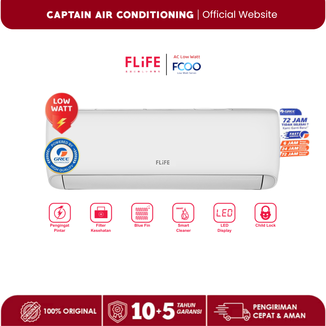 FLIFE by Gree AC Split FAC-09FCOO 1 PK Low Watt