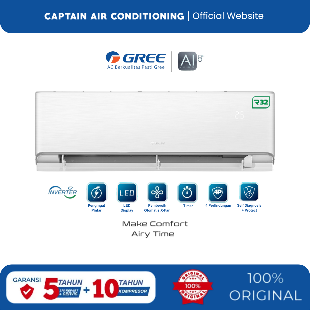 GREE AC Split GWC-30AIRY 3 PK Premium Inverter - White