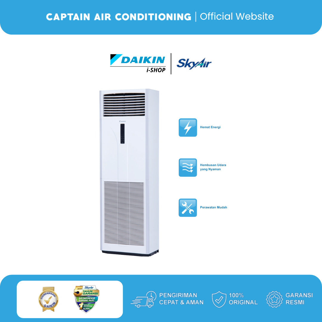 Daikin AC Floor Standing SkyAir FVC-125 5 PK (3 Phase) - Wired