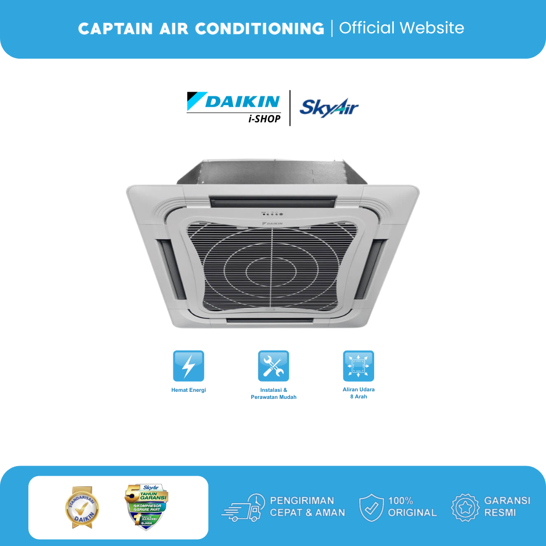 DAIKIN AC Cassette SkyAir FCC-100 4 PK (3 Phase) - Wired