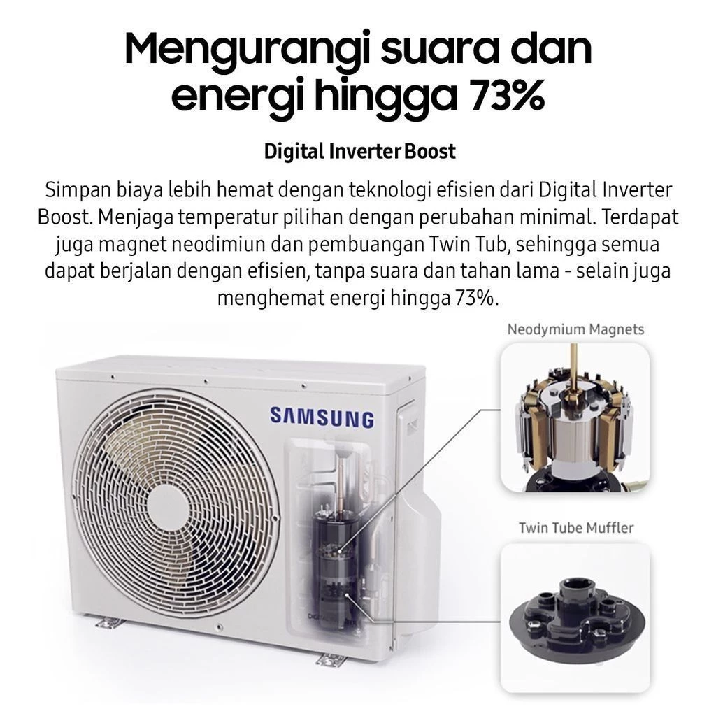SAMSUNG AC Split AR10CYFAAWKNSE 1 PK WindFree Lite Inverter