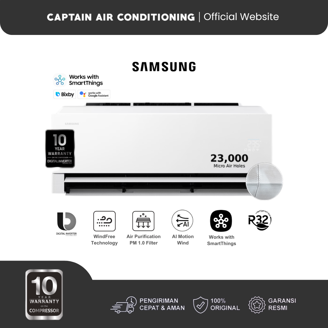 SAMSUNG AC Split AR80H10DADWNSE 1 PK Neo WindFree Ultra Inverter
