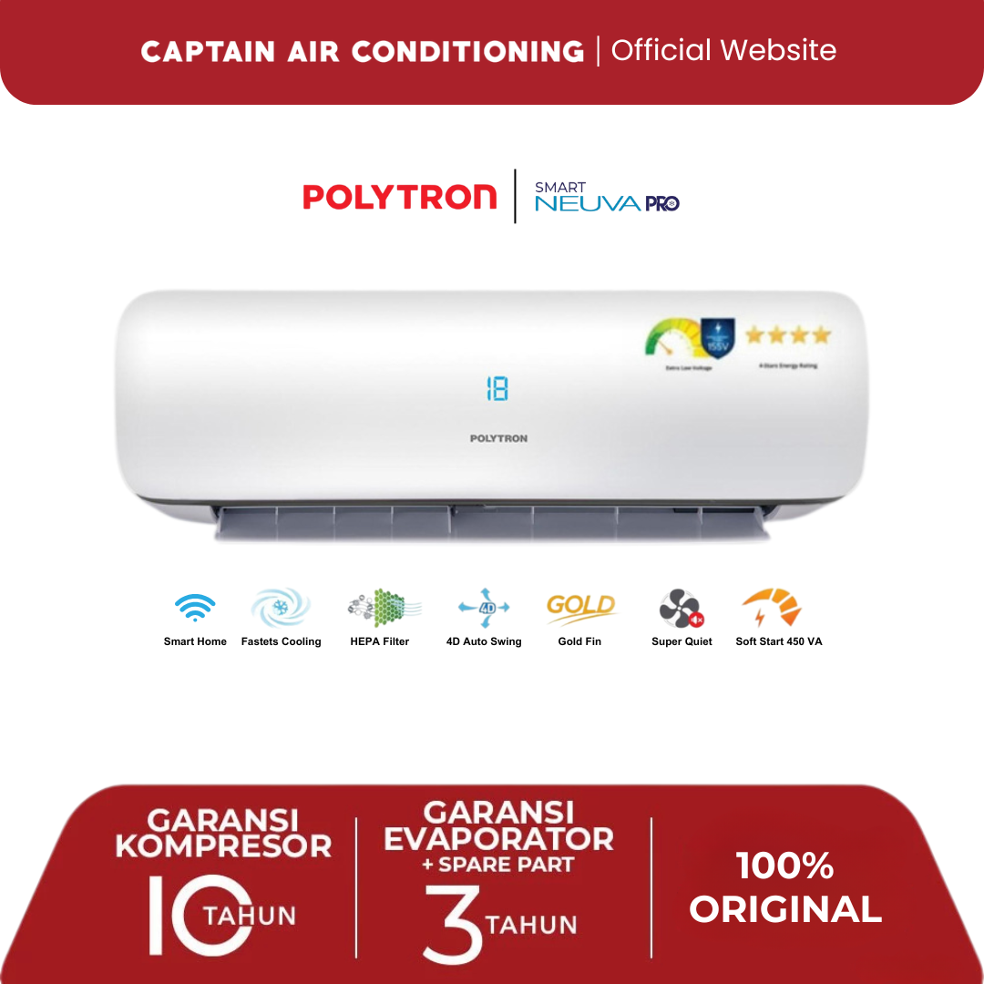 POLYTRON AC Split PAC-18VZS 2 PK Smart Neuva Pro