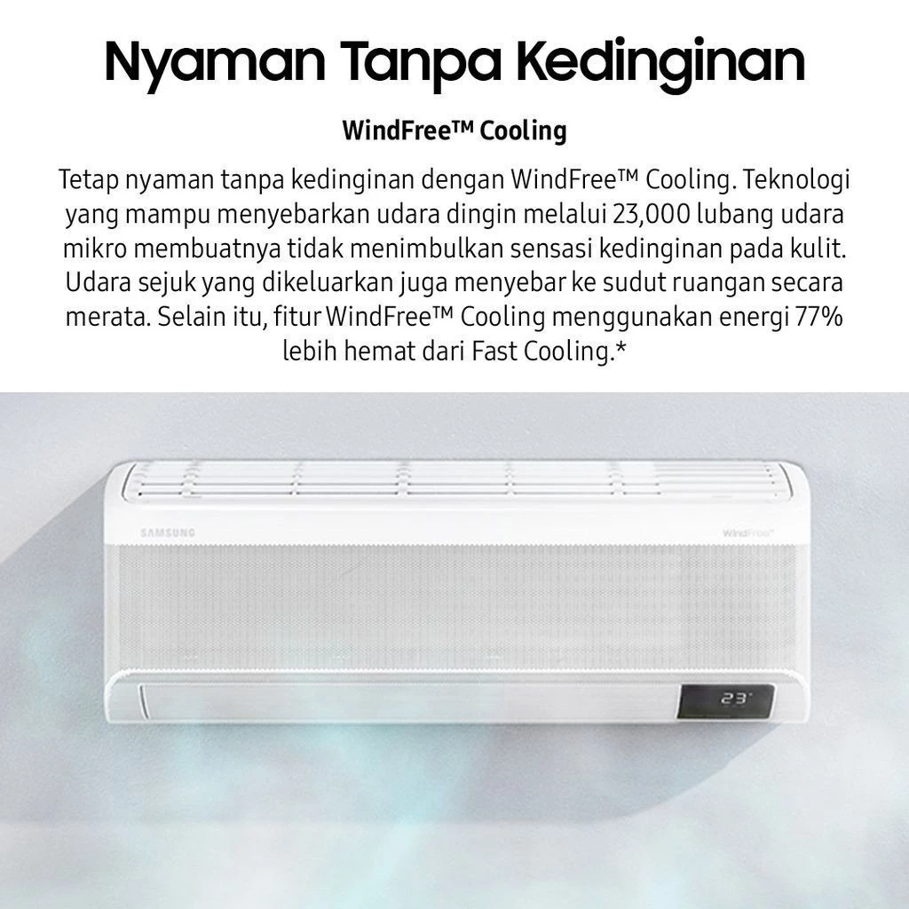 SAMSUNG AC Split AR13BYFANWKNSE 1.5 PK WindFree Lite Inverter