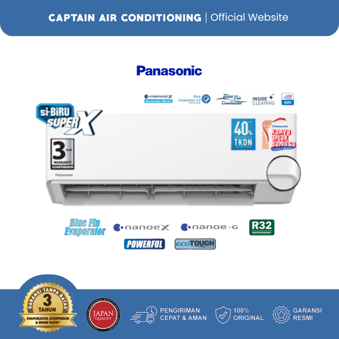 PANASONIC AC Split PN-12AKJ 1.5 PK Deluxe Standard
