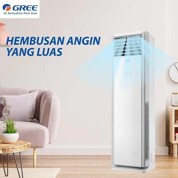 GREE AC Floor Standing GVC-48STS(S) 5 PK Deluxe Standard (3 Phase)