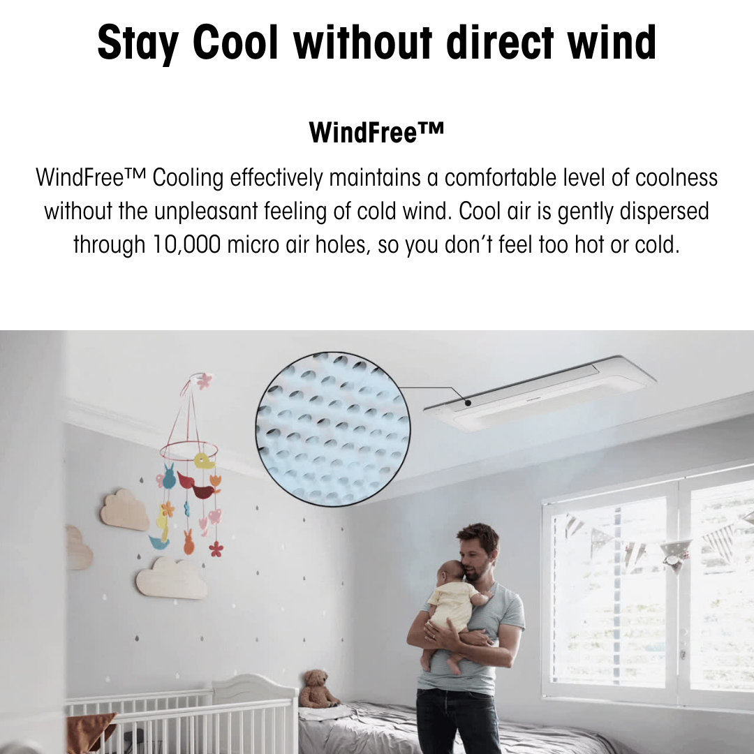 SAMSUNG AC Cassette WindFree (1-way Flow) Inverter AC035FE1D 1.5 PK (1 Phase)
