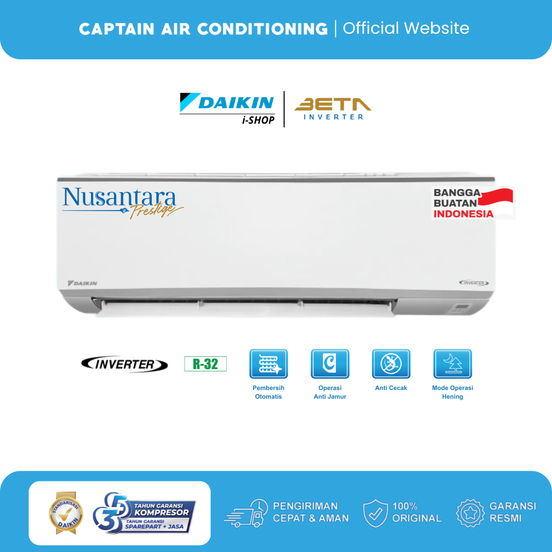 DAIKIN AC Split FTKE-25 1 PK Beta Inverter Nusantara Prestige
