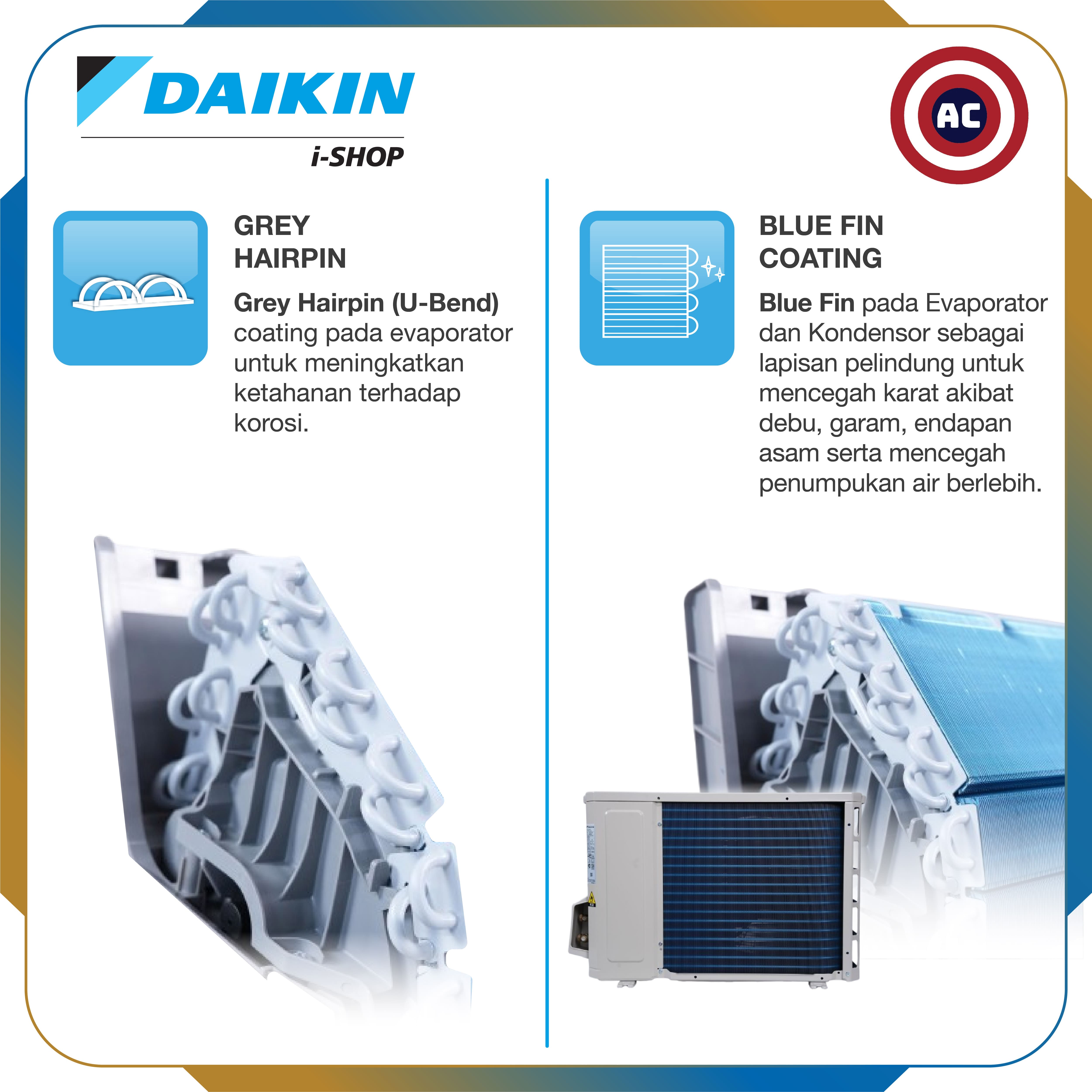 DAIKIN AC Split FTC-35Y 1.5 PK Standard Nusantara Prestige