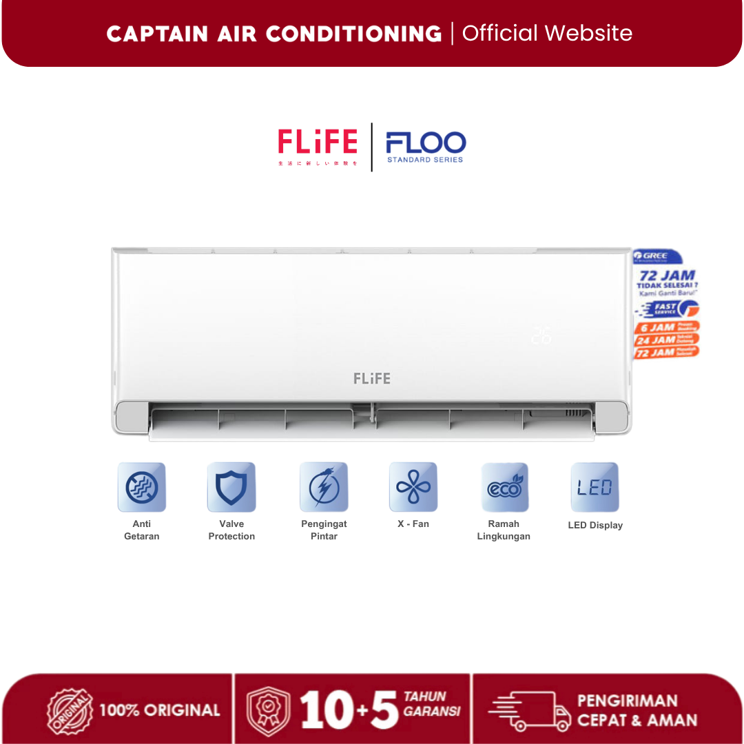 FLIFE AC Split FAC-12FLOO 1.5 PK Deluxe Standard