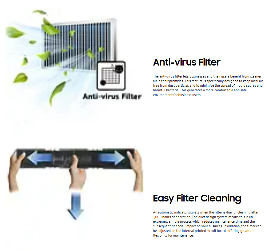 SAMSUNG AC MSP Duct Inverter AC071FEMD 3 PK (1 Phase / 3 Phase)