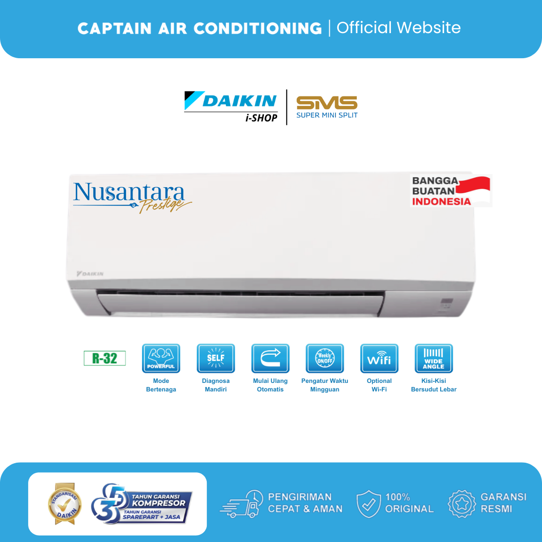 DAIKIN AC Split FTC-15Y 1/2 PK Standard Nusantara Prestige