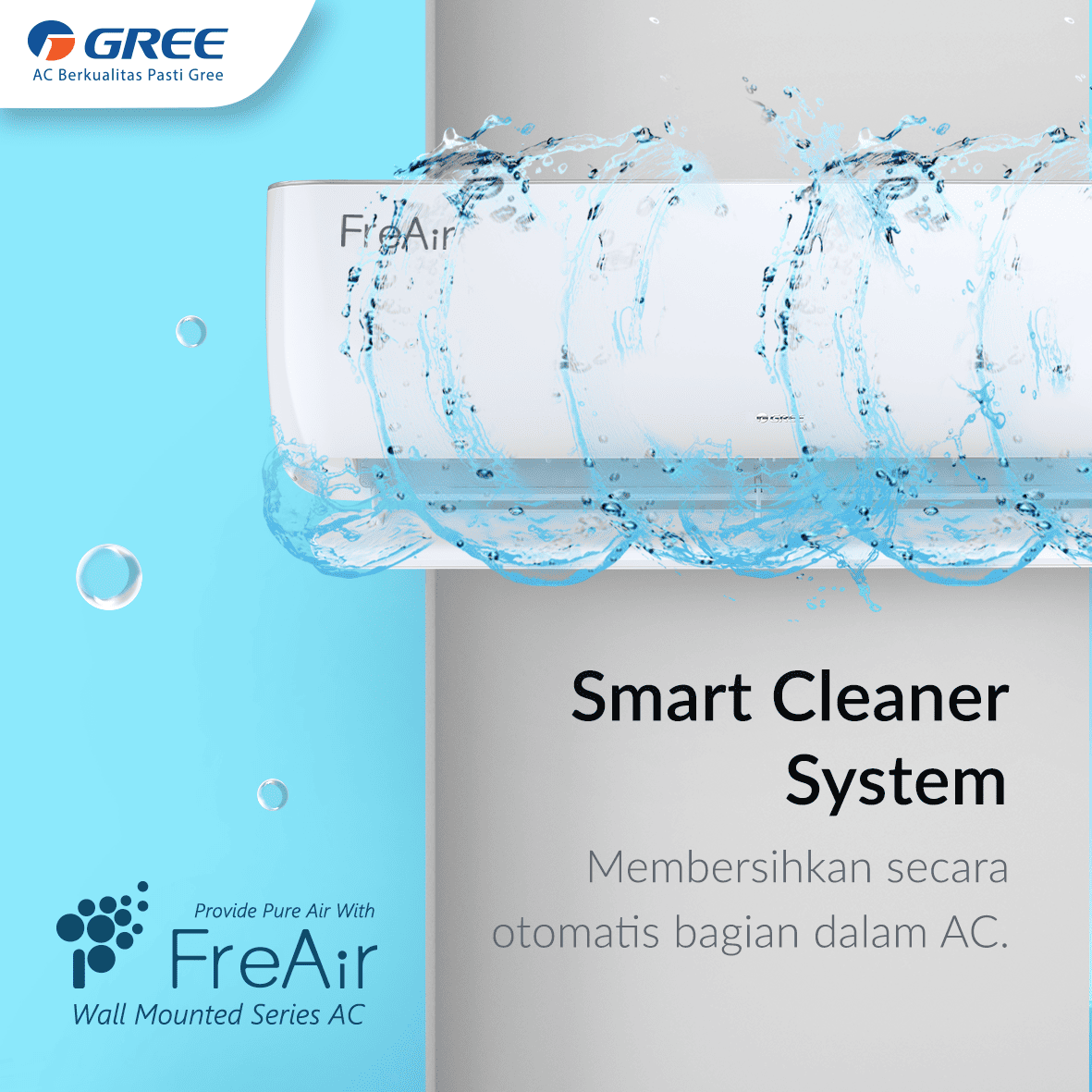 GREE AC Split GWC-09FREAIR 1 PK Inverter with Air Purifier system