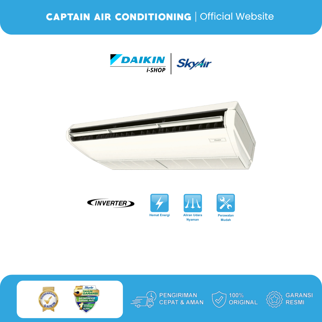 DAIKIN AC Ceiling Suspended Inverter FHFC-60 2.5 PK (1 Phase) - Wired