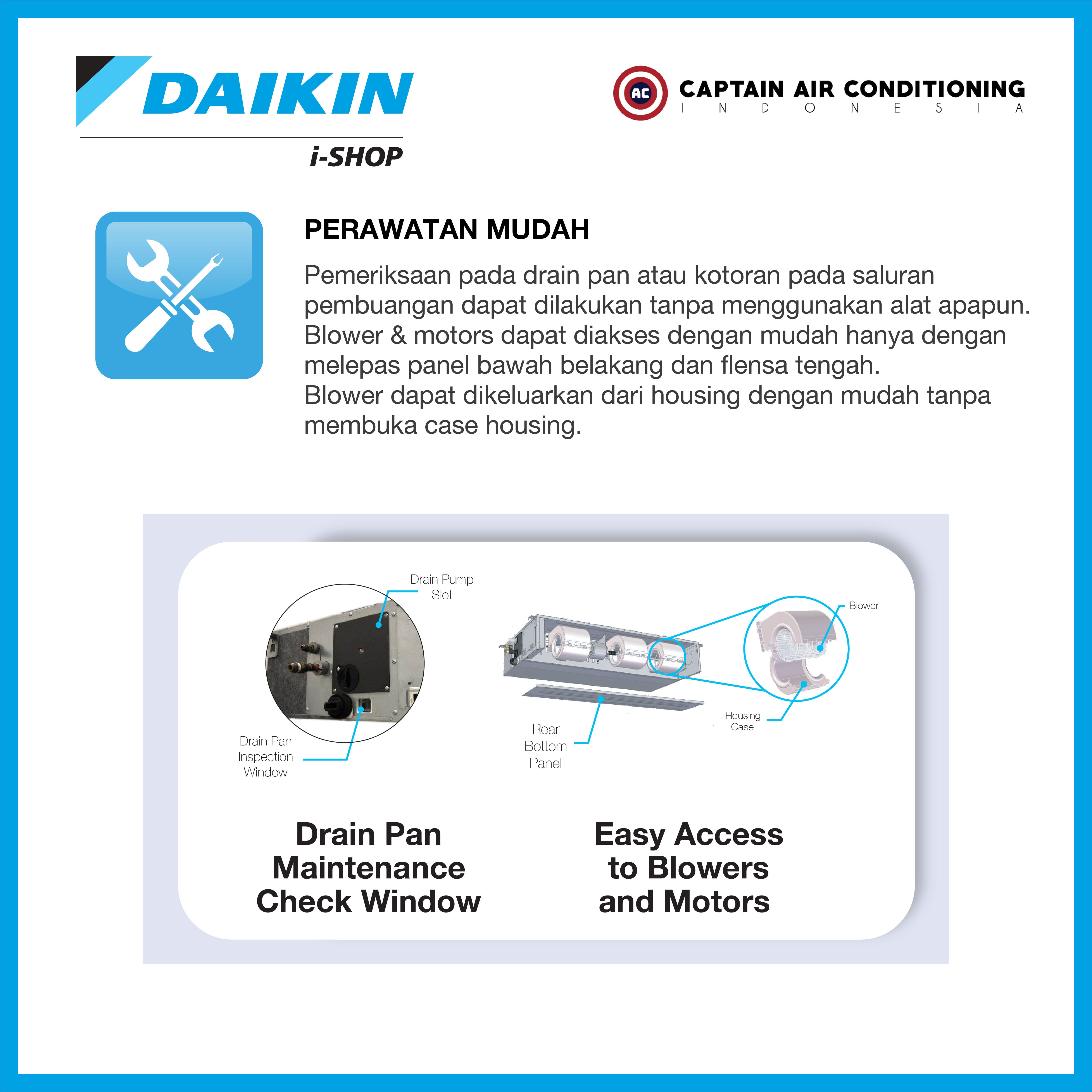 DAIKIN AC Duct Middle Static SkyAir FDMC-100 4 PK (3 Phase) - Wired