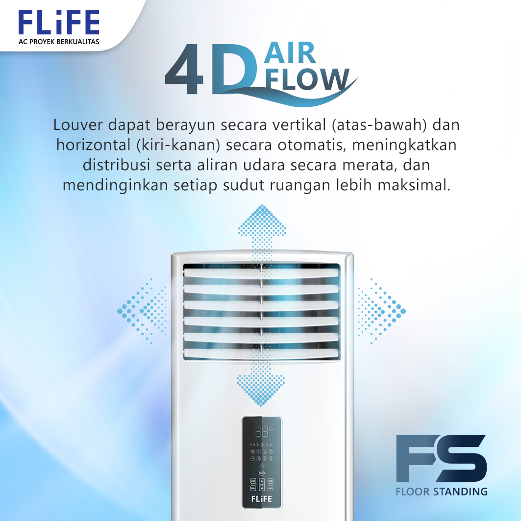 FLIFE AC Floor Standing FVC-48FS(S) (3 Phase) 5 PK