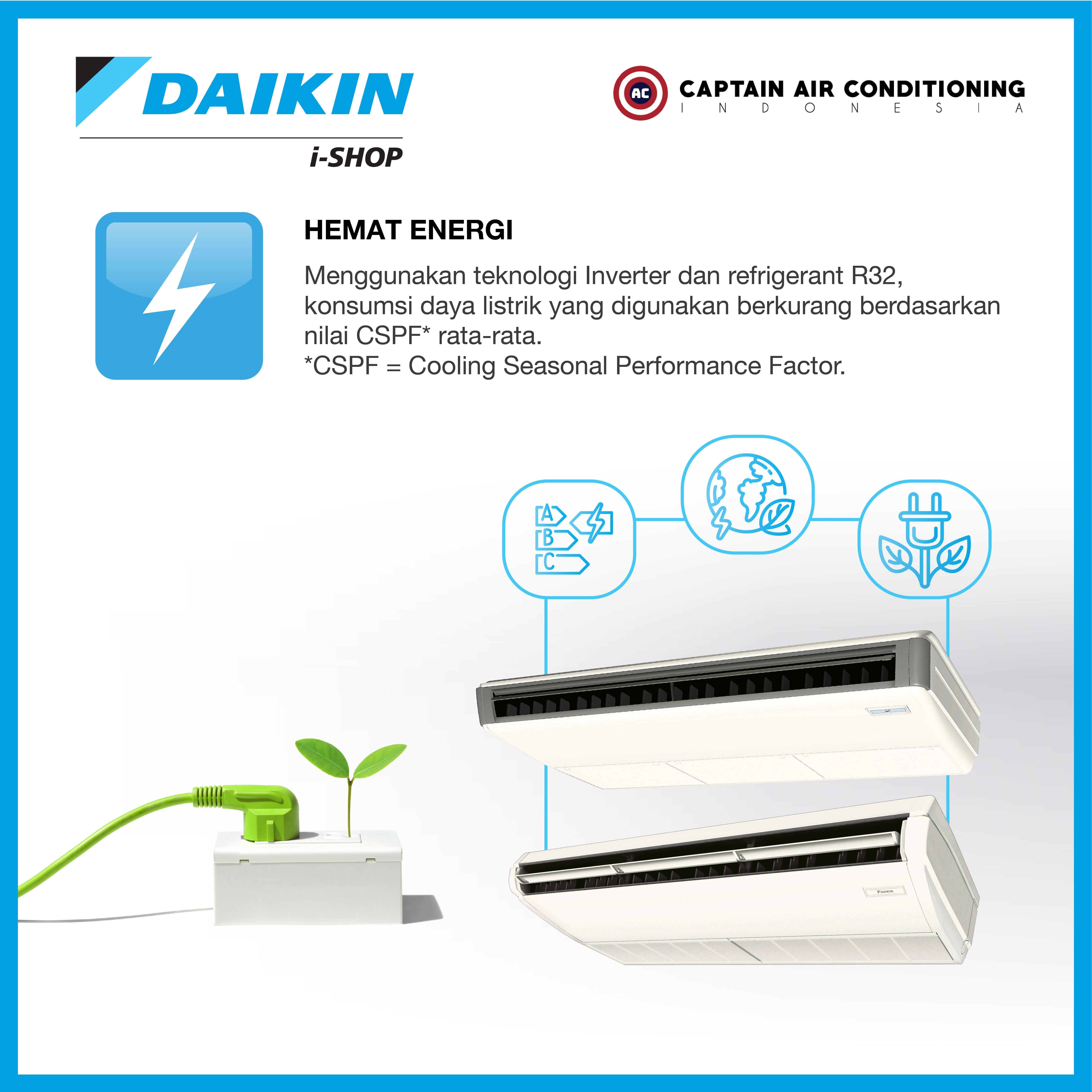 DAIKIN AC Ceiling Suspended Inverter FHFC-85 3.5 PK (3 Phase) - Wired