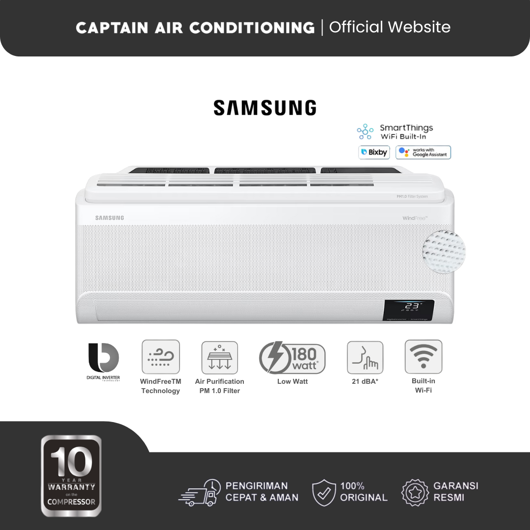 SAMSUNG AC Split AR12CYKAAWKNSE 1.5 PK WindFree Ultra Inverter