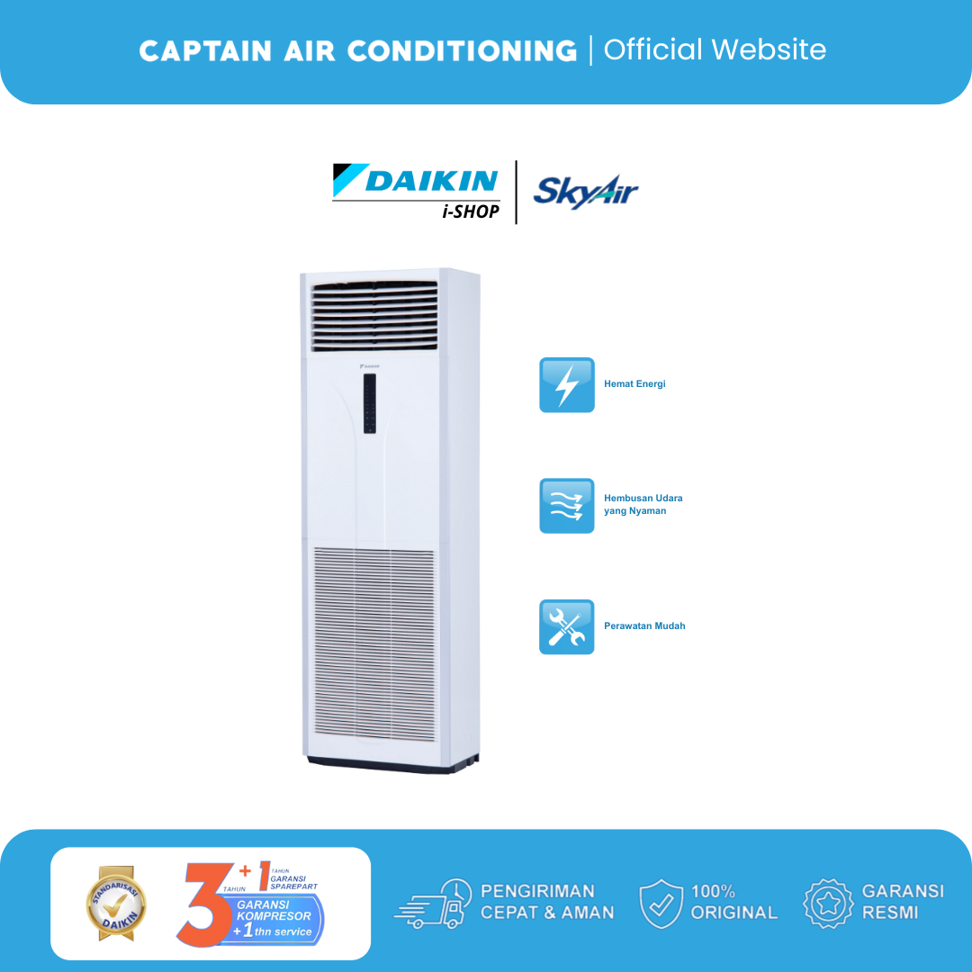 Daikin AC Floor Standing SkyAir FVC-85 3.5 PK (3 Phase) - Wireless