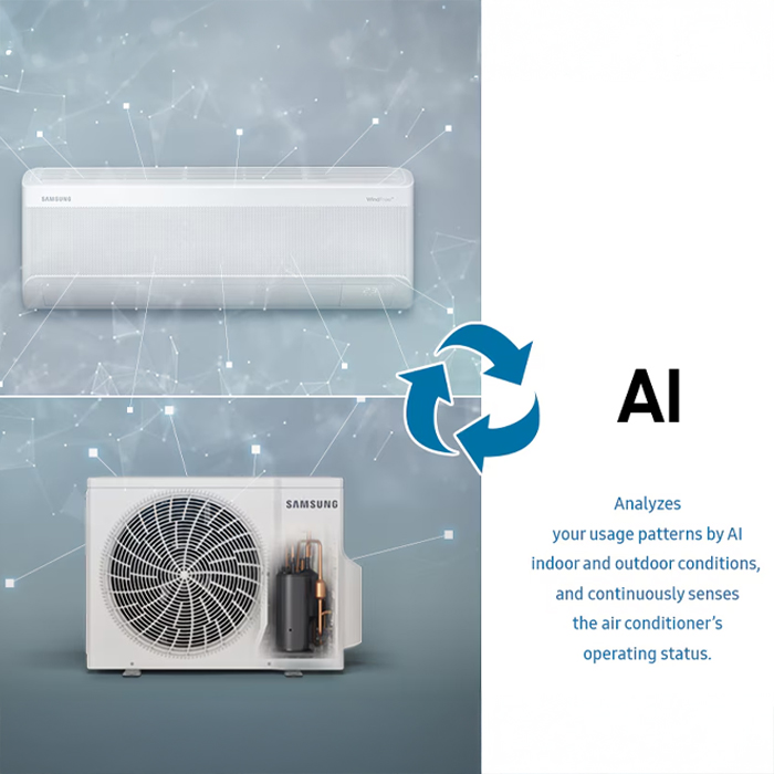 SAMSUNG AC Split AR60H18D1LWNSE 2 PK Neo WindFree Lite Inverter