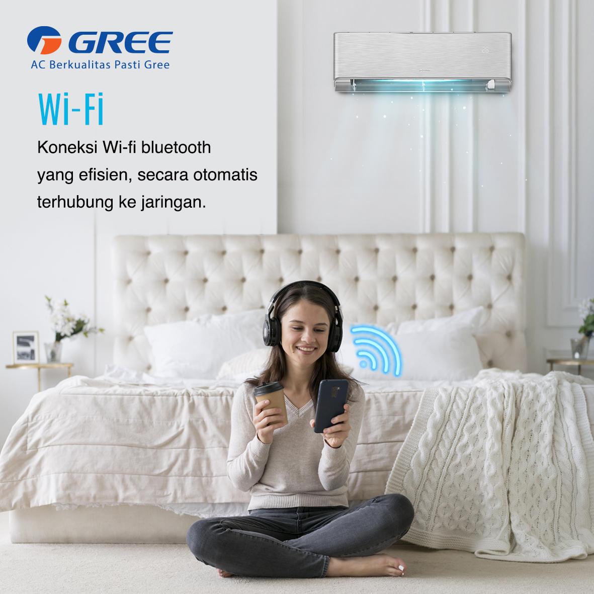 GREE AC Split GWC-09AIRY 1 PK Premium Inverter - White