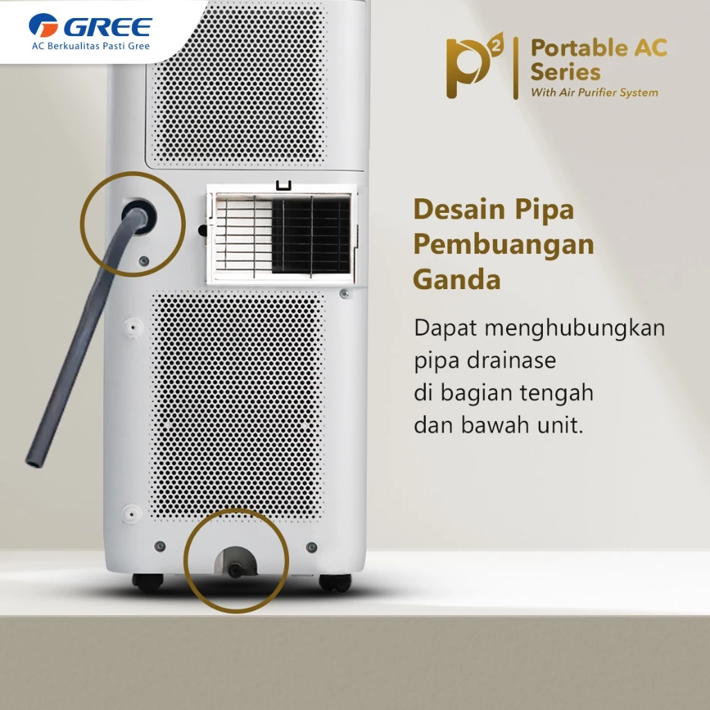 GREE AC Portable GPC-09P2 1 PK with Air Purifier system