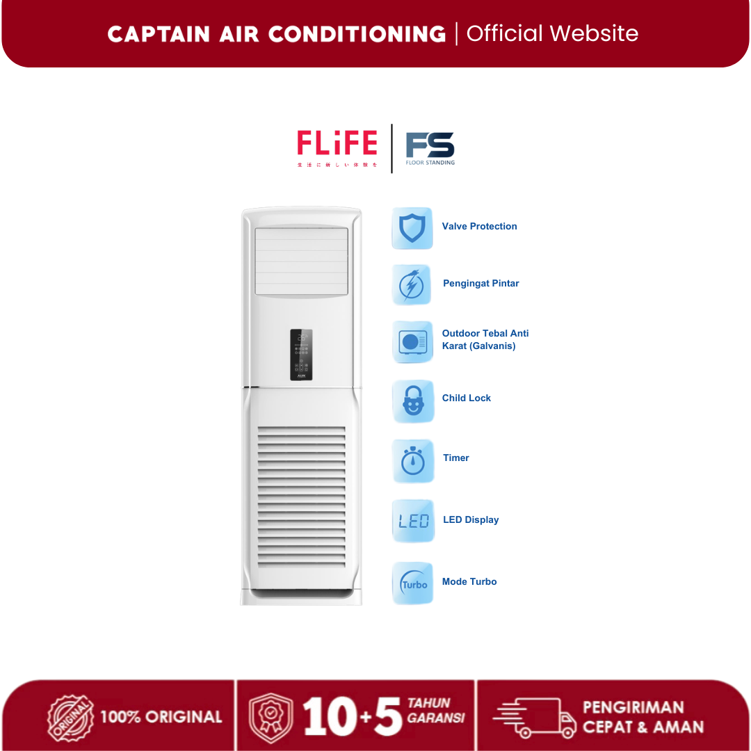 FLIFE AC Floor Standing FVC-48FS(S) (3 Phase) 5 PK