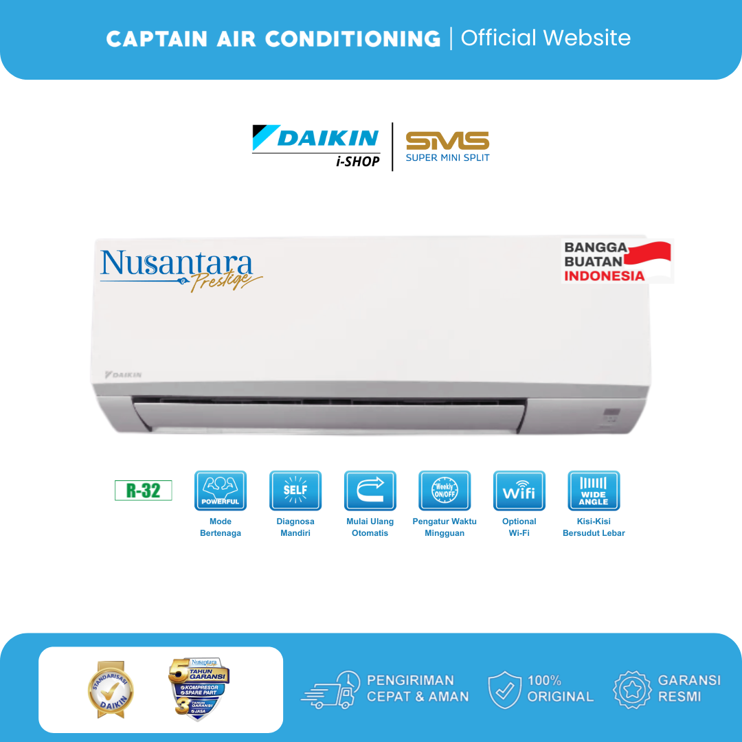 DAIKIN AC Split FTC-50Y 2 PK Standard Nusantara Prestige