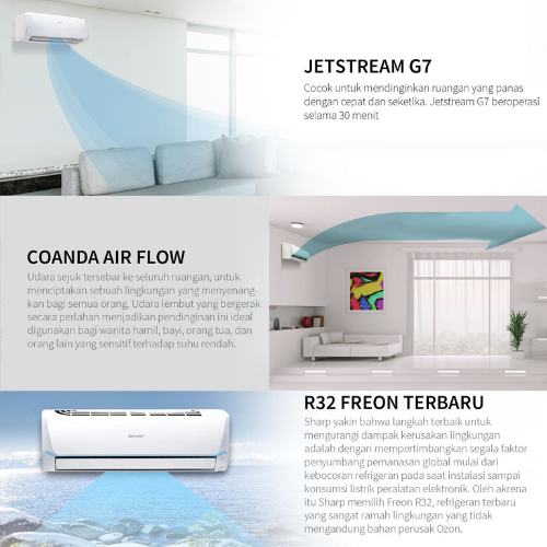 SHARP AC Split AH-A12SAY 1.5 PK Standard Thailand