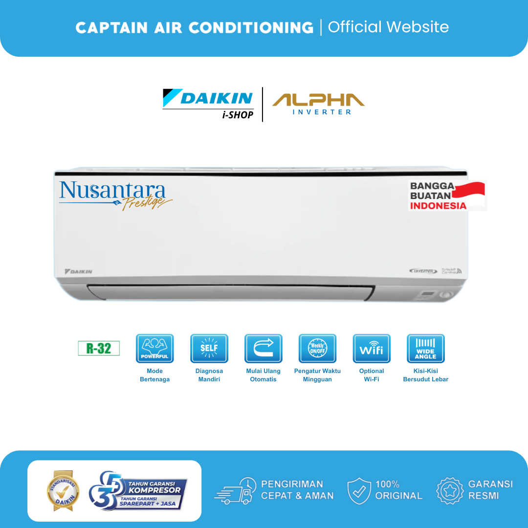 DAIKIN AC Split FTKH-50 2 PK Alpha Inverter Nusantara Prestige