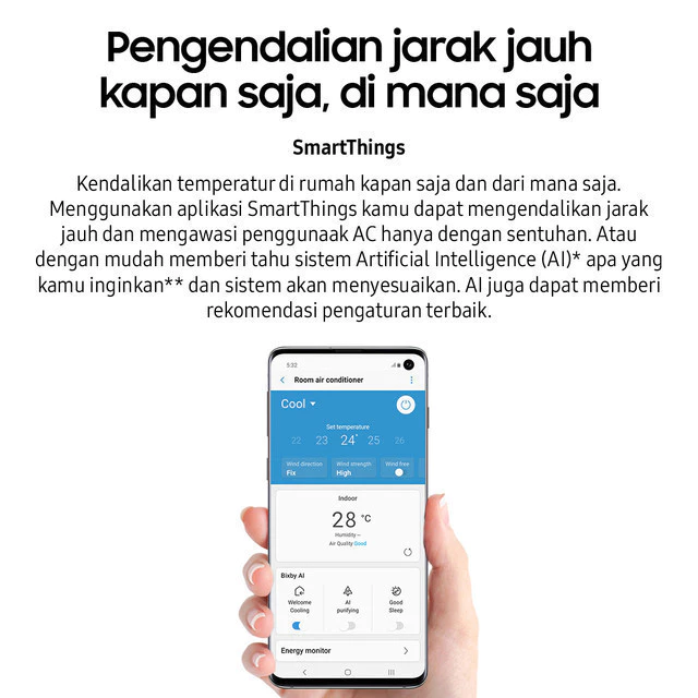 SAMSUNG AC Split AR18BYFANWKNSE 2 PK WindFree Lite Inverter