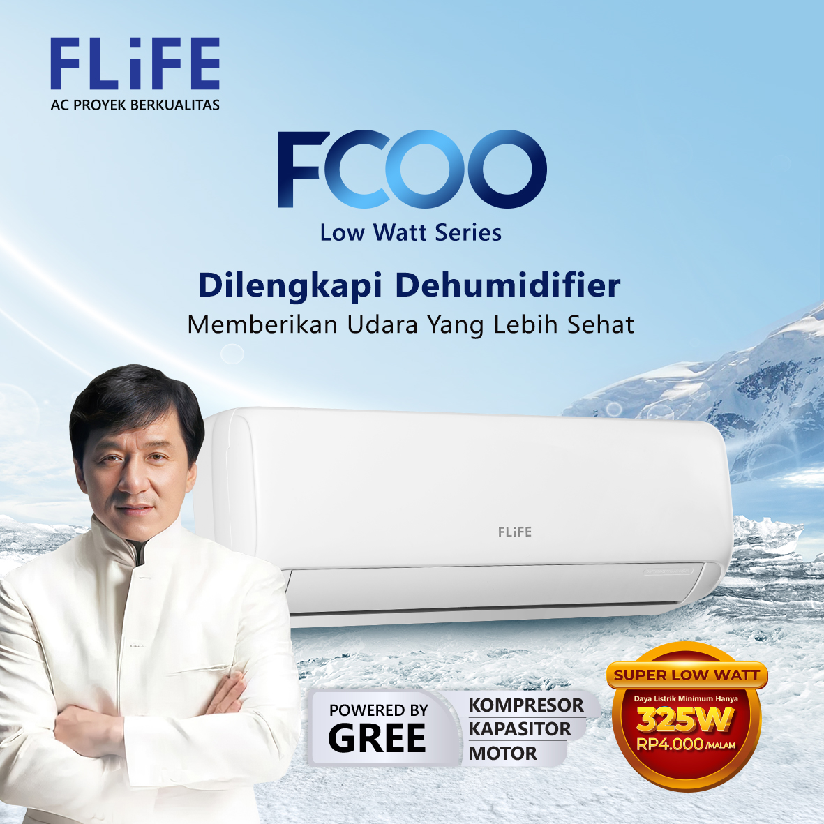 FLIFE by Gree AC Split FAC-09FCOO 1 PK Low Watt